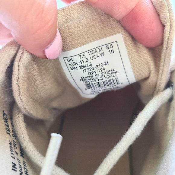 Palladium Workwear Sahara Desert Tan Beige Combat Lace Up Boots W's 10 / M's 8.5 - Picture 7 of 10